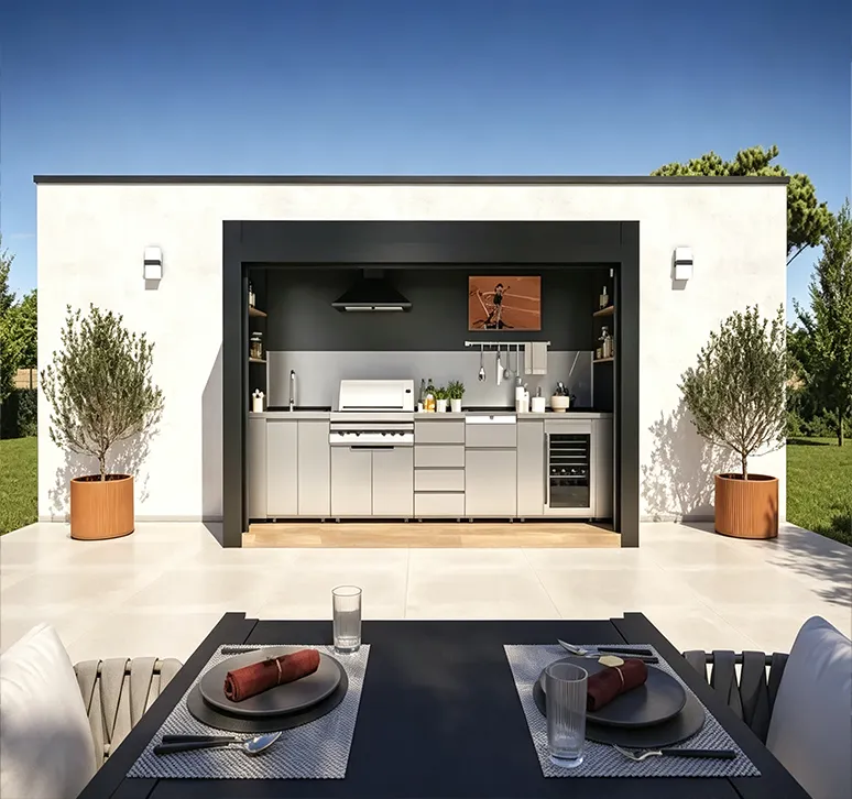 Modular Outdoor Kitchen BBQ Pod | Prefab Garden BBQ Pod Manufacturer