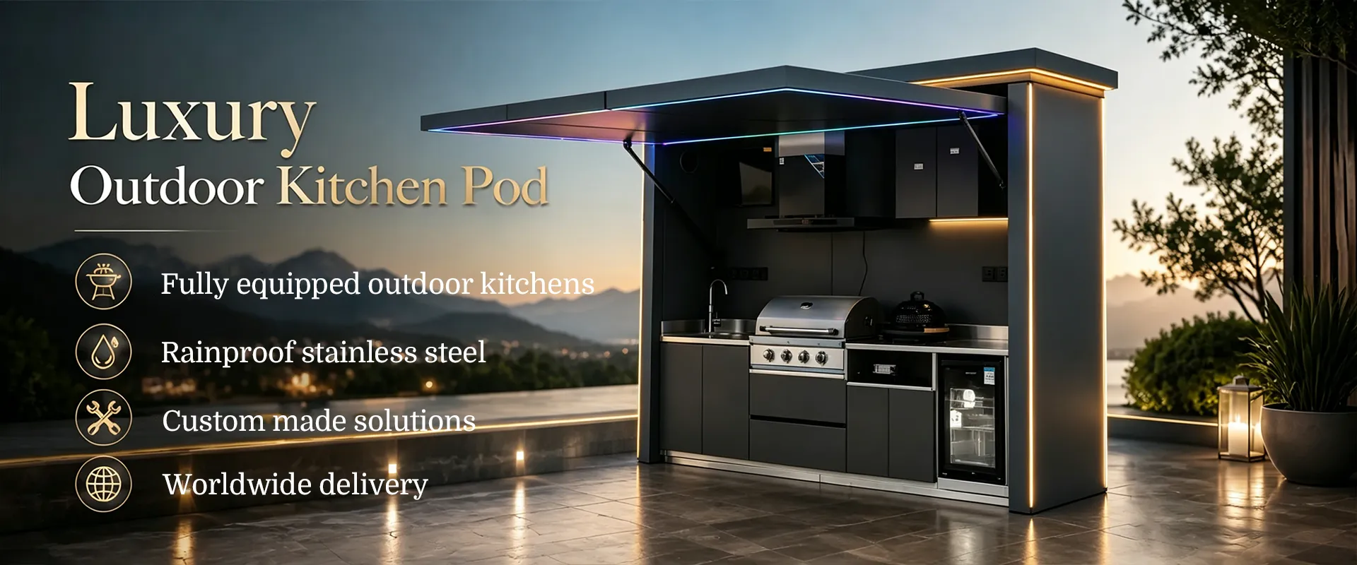 Modular Outdoor Kitchen BBQ Pod