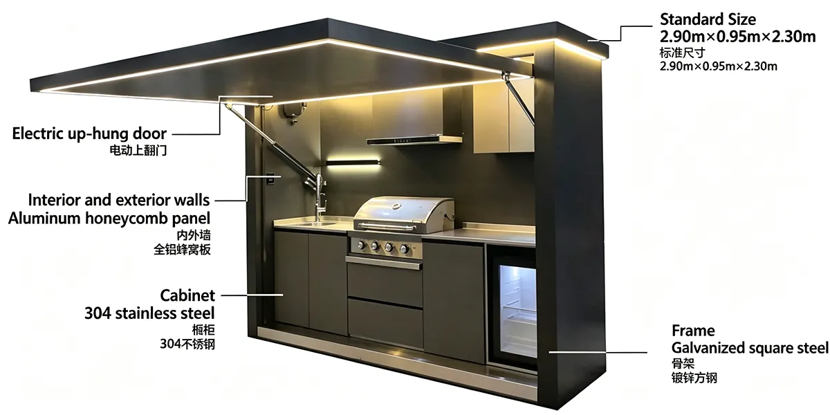 Modular Outdoor Kitchen BBQ Pod Product View 4