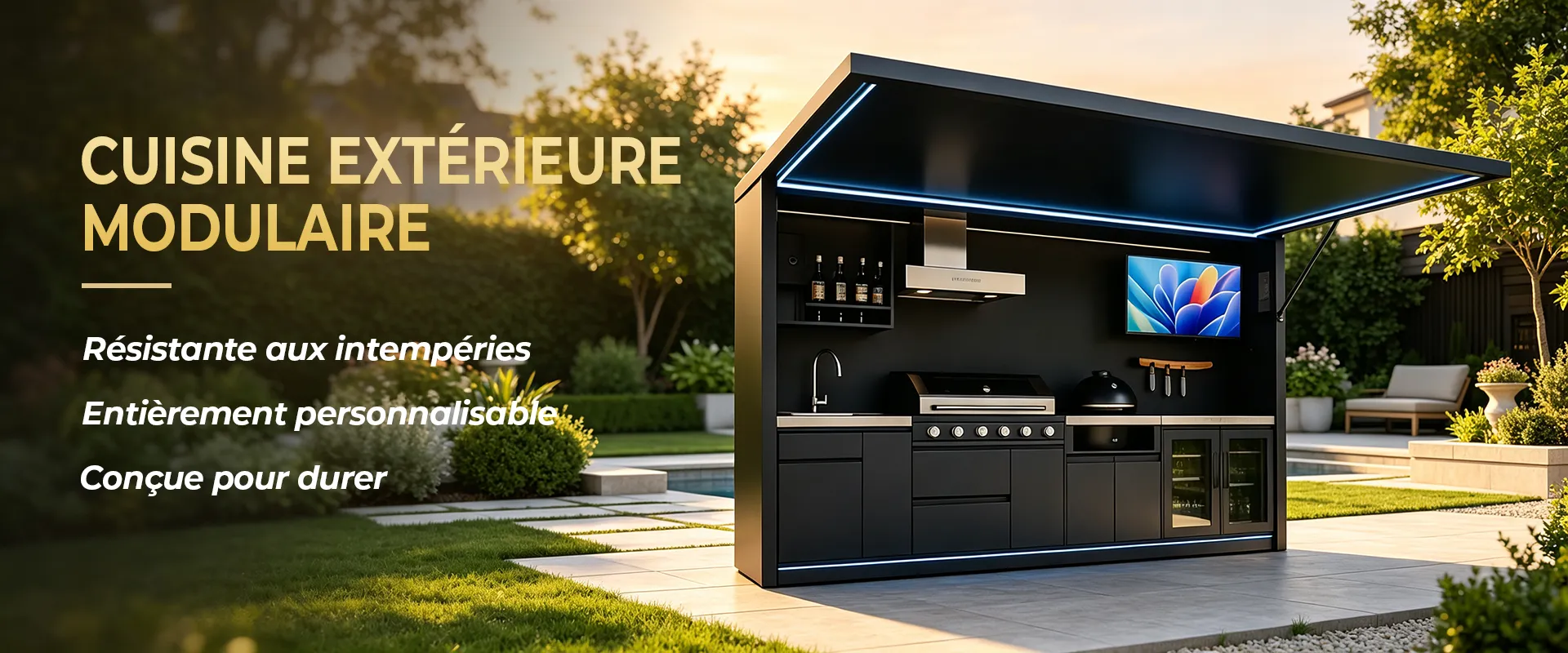 Cuisine extérieure modulaire BBQ Pod