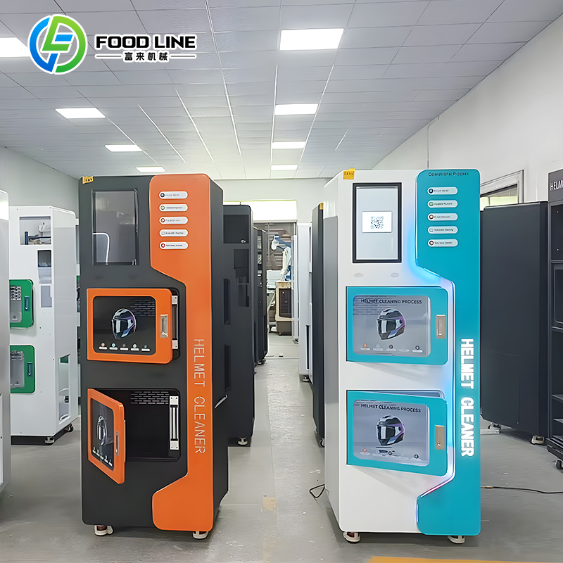 Helmet cleaning machine production line
