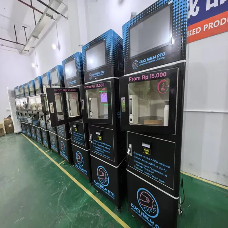 Helmet cleaner machine production